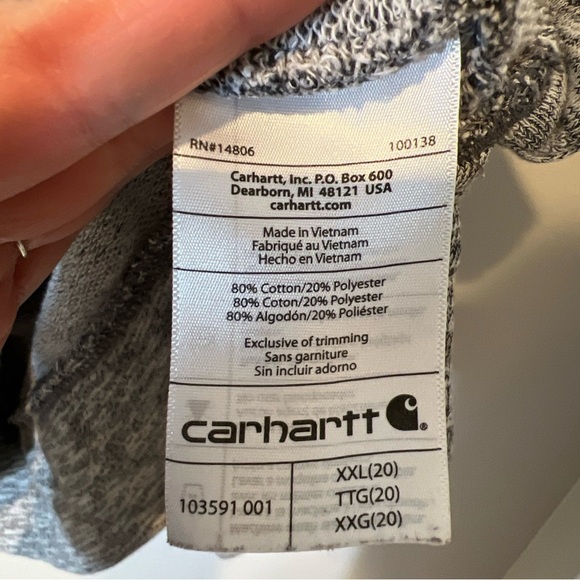 Carhartt Womens Plus Size Newberry Cowl‎ Neck Hoodie Heather Gray Sweatshirt XXL - Picture 13 of 16